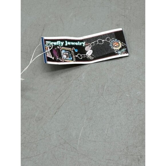 Firefly Jewelry Dragonfly Charm Necklace Beads Red Green Accents Silver READ NEW - Picture 3 of 6